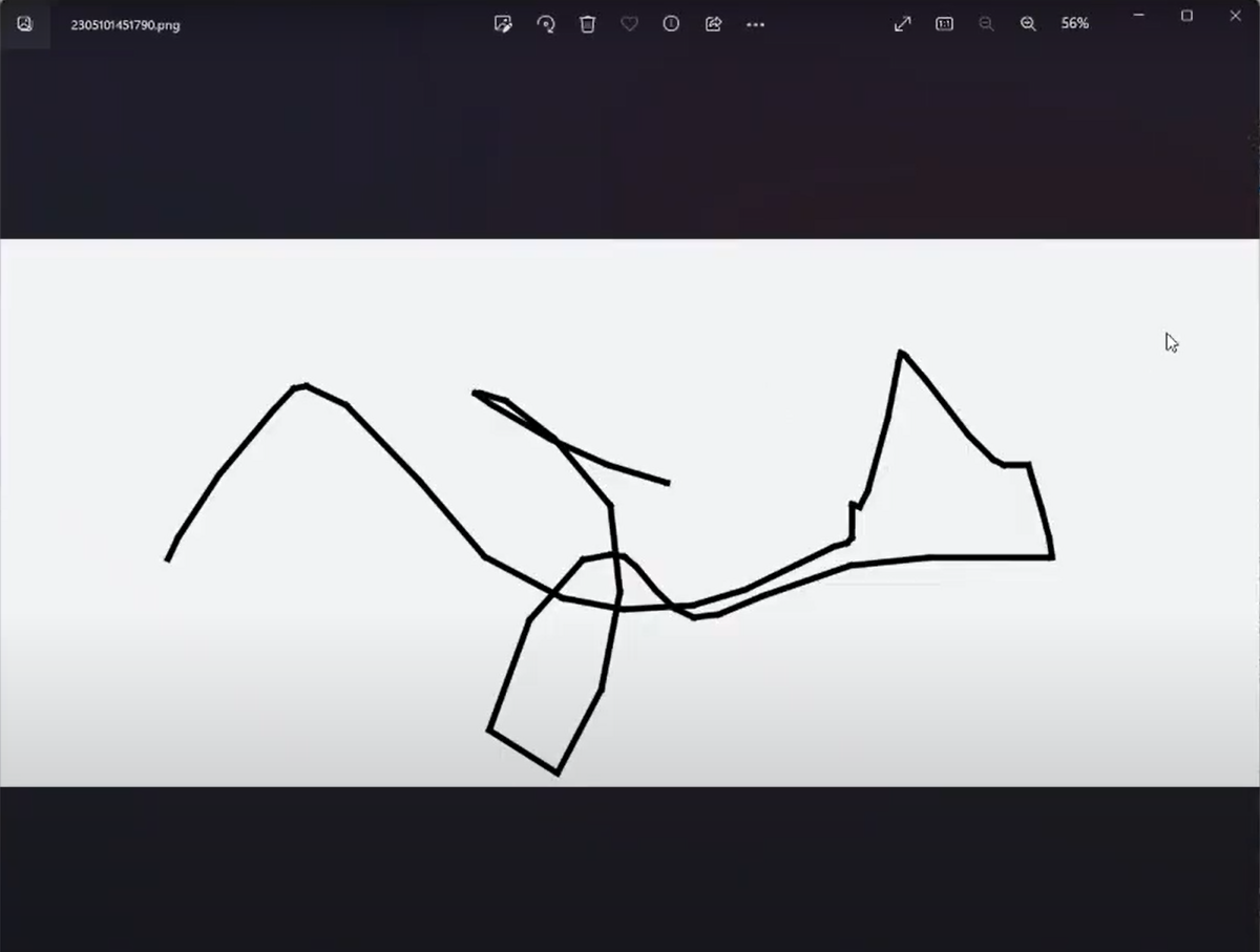 Visualizador de imagens do Windows exibindo a assinatura registrada no aplicativo