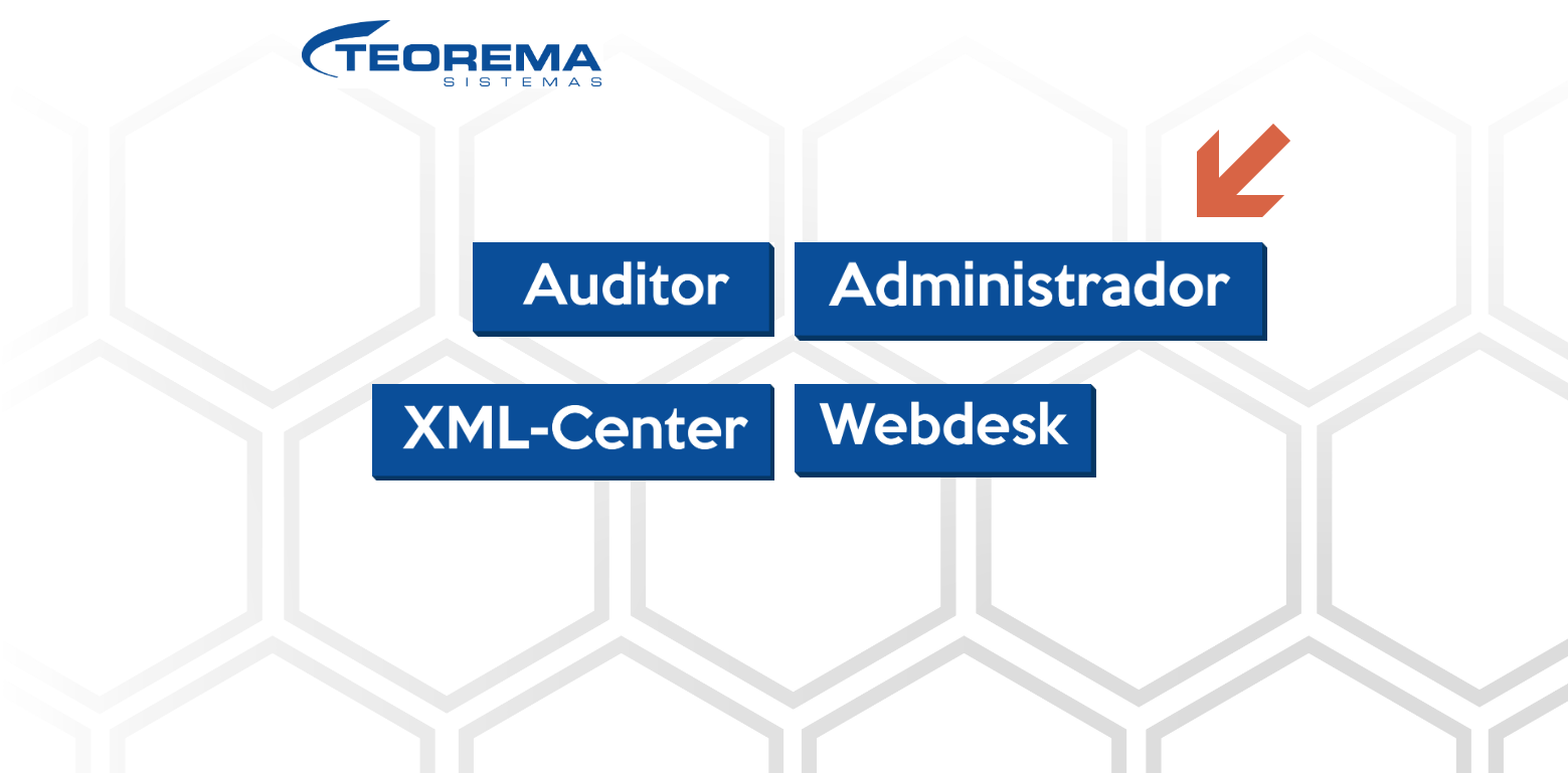 Tela de acesso ao servidor de notas com botões Auditor, Administrador, XML-Center e Webdesk