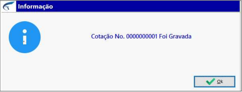 Tela de análise de cotação com indicadores de cores por linha exibindo fornecedores e custos comparativos por item