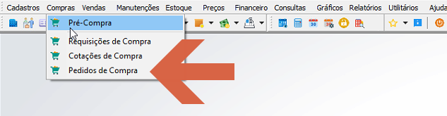 Consulta do movimento de Pedido de Compras