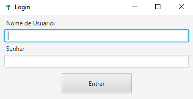 Janela Login do atualizador com campos Nome de Usuario e Senha vazios e botão Entrar