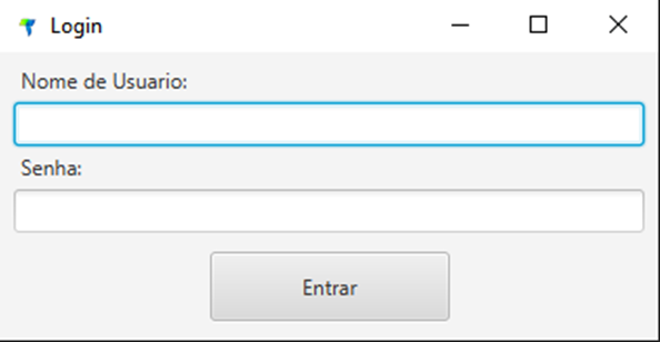 Janela de login do XmlCenter com campos "Nome de Usuário" e "Senha" e botão "Entrar"