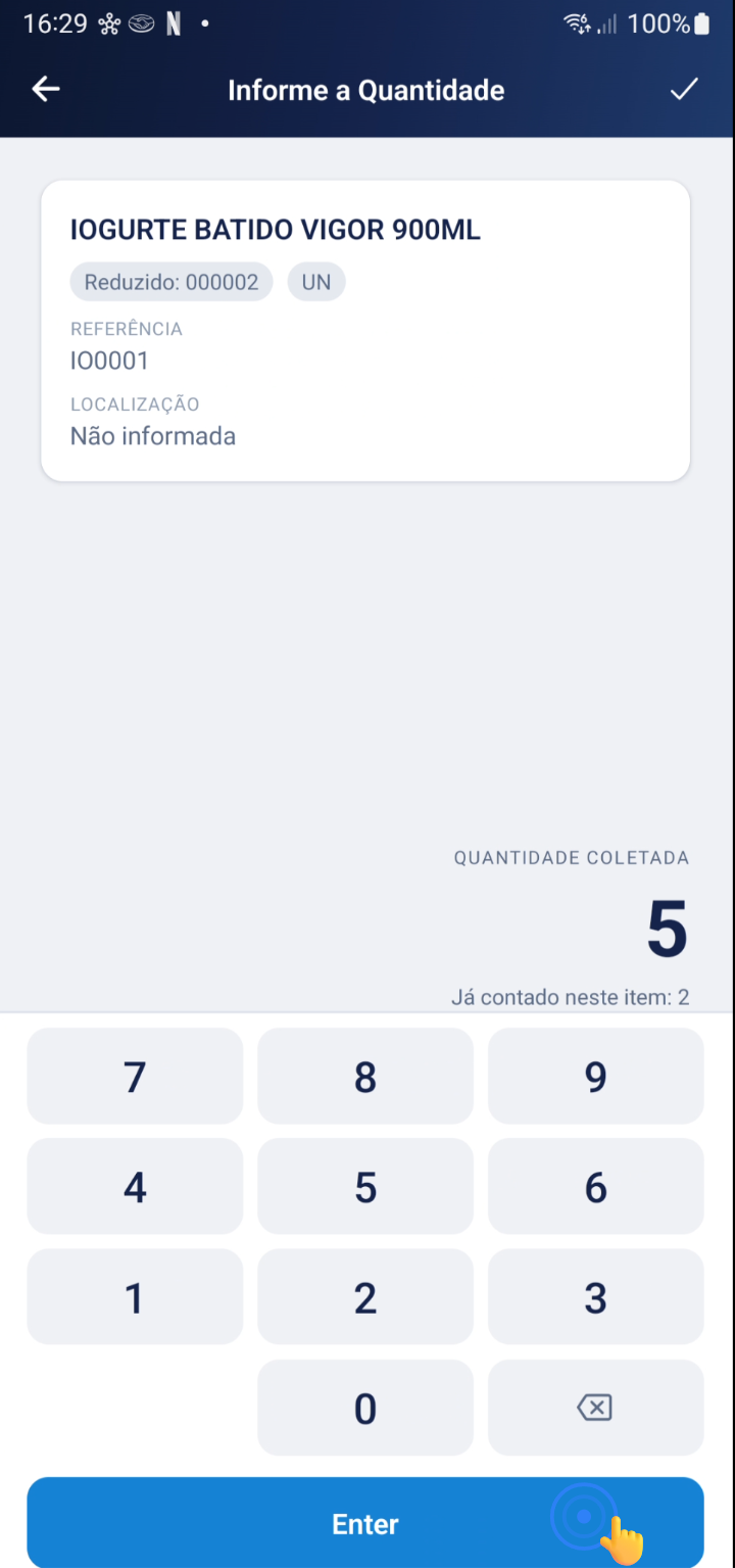 Tela de confirmação com opções Substituir ou Acumular