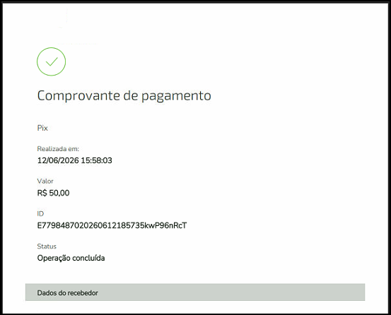 Exemplo de comprovante em formato padrão (PDF normal)