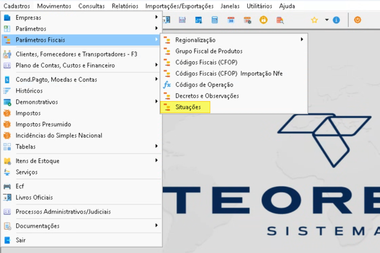 Interface de navegação para orientação ICMS Monofásico