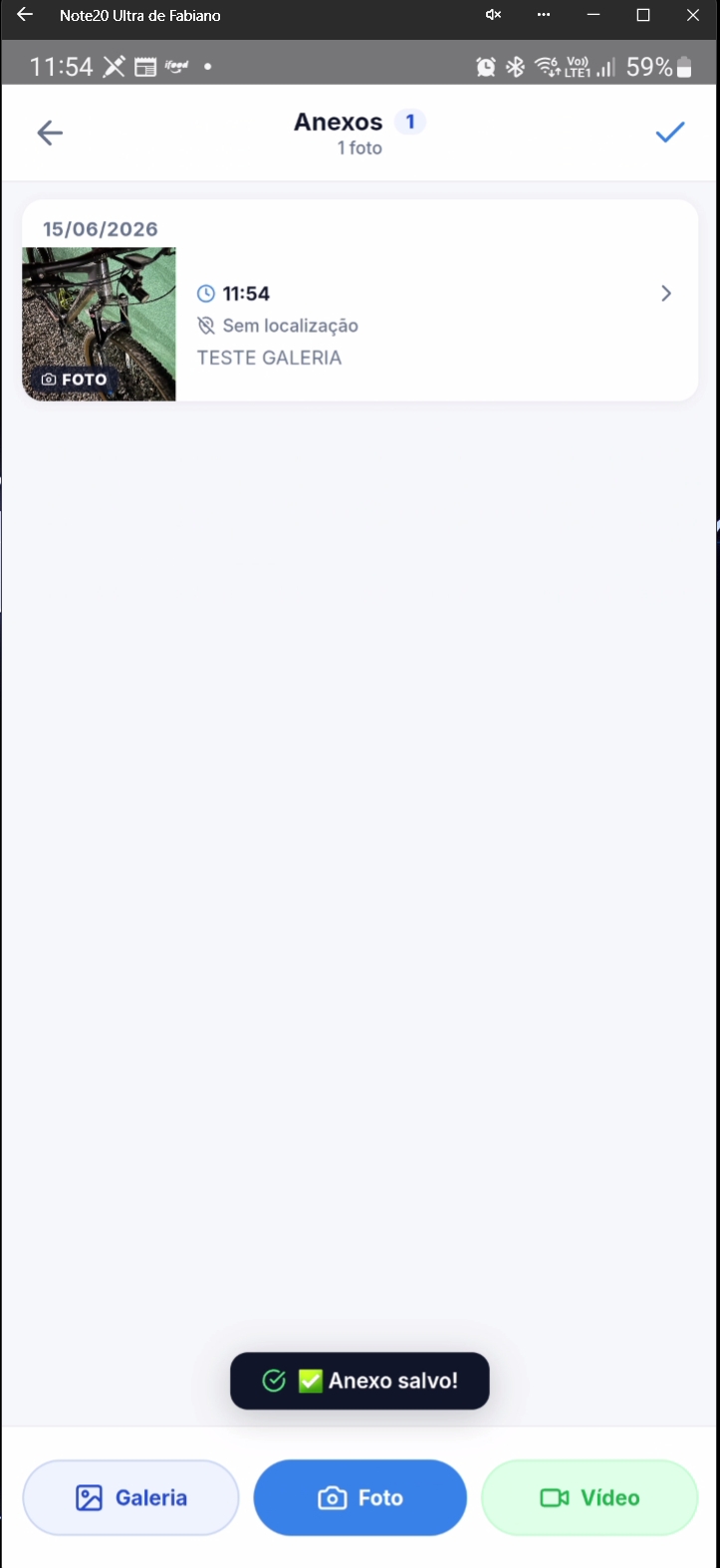 Tela confirmando adição de imagem da galeria