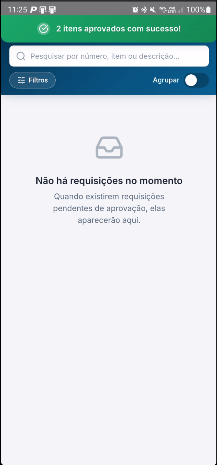 Mensagem de confirmação "Operação realizada com sucesso"